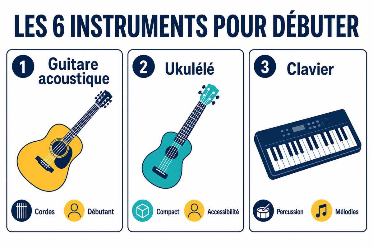 Les 6 instruments pour débuter