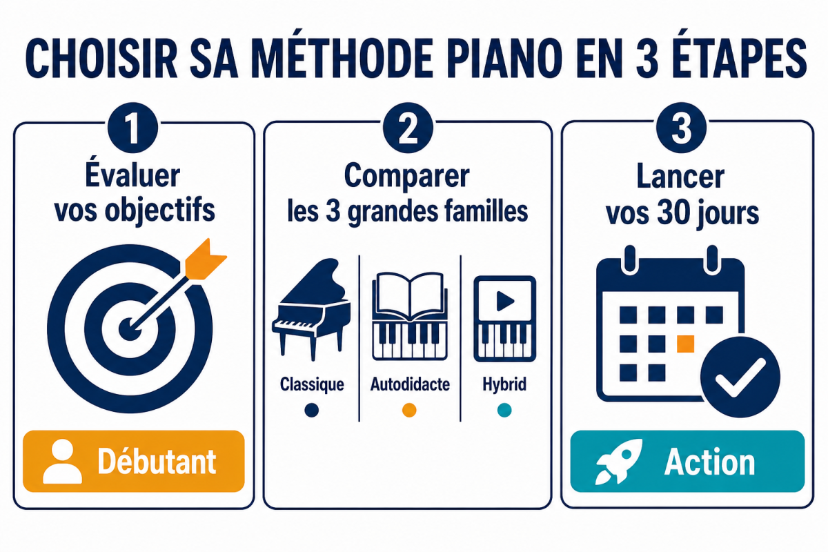 Choisir sa méthode piano en 3 étapes